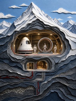 Cover of L'école des astronautes cachée au cœur d'une montagne suisse