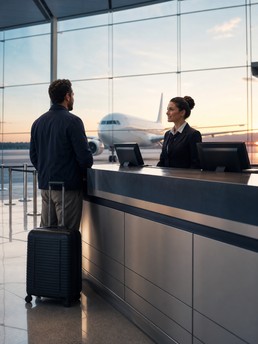 Cover of Enregistrement et achat de billets d'avion à l'aéroport