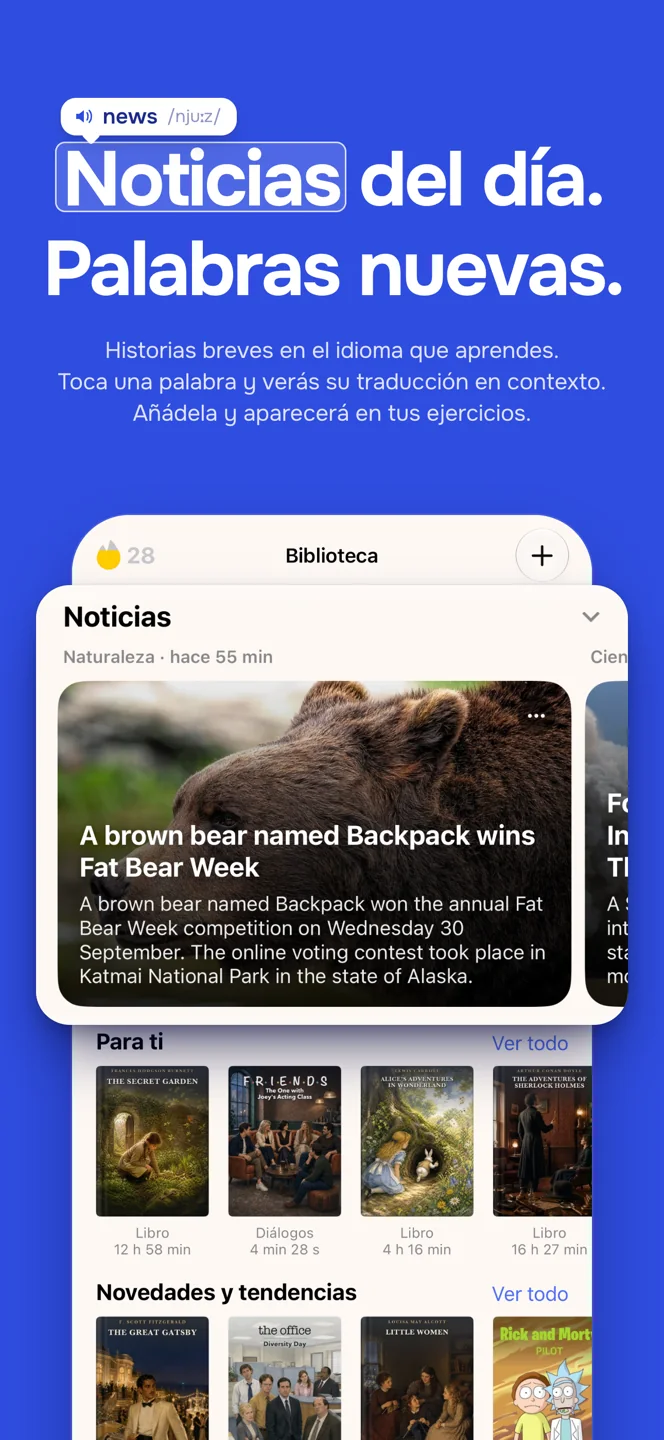 Noticias para aprender idiomas