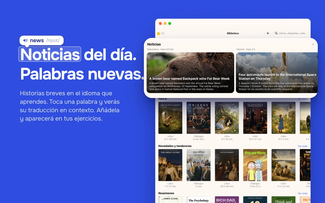 Noticias para aprender idiomas