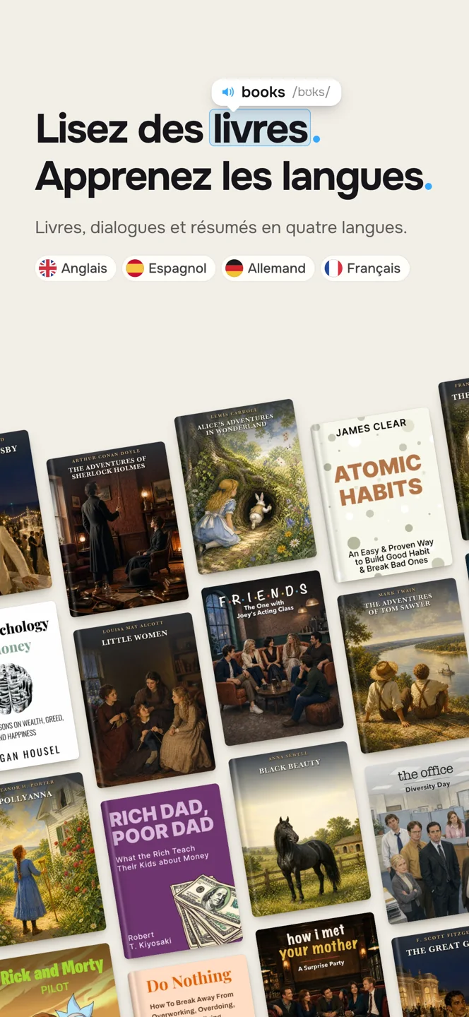 Livres et bibliothèque — Français