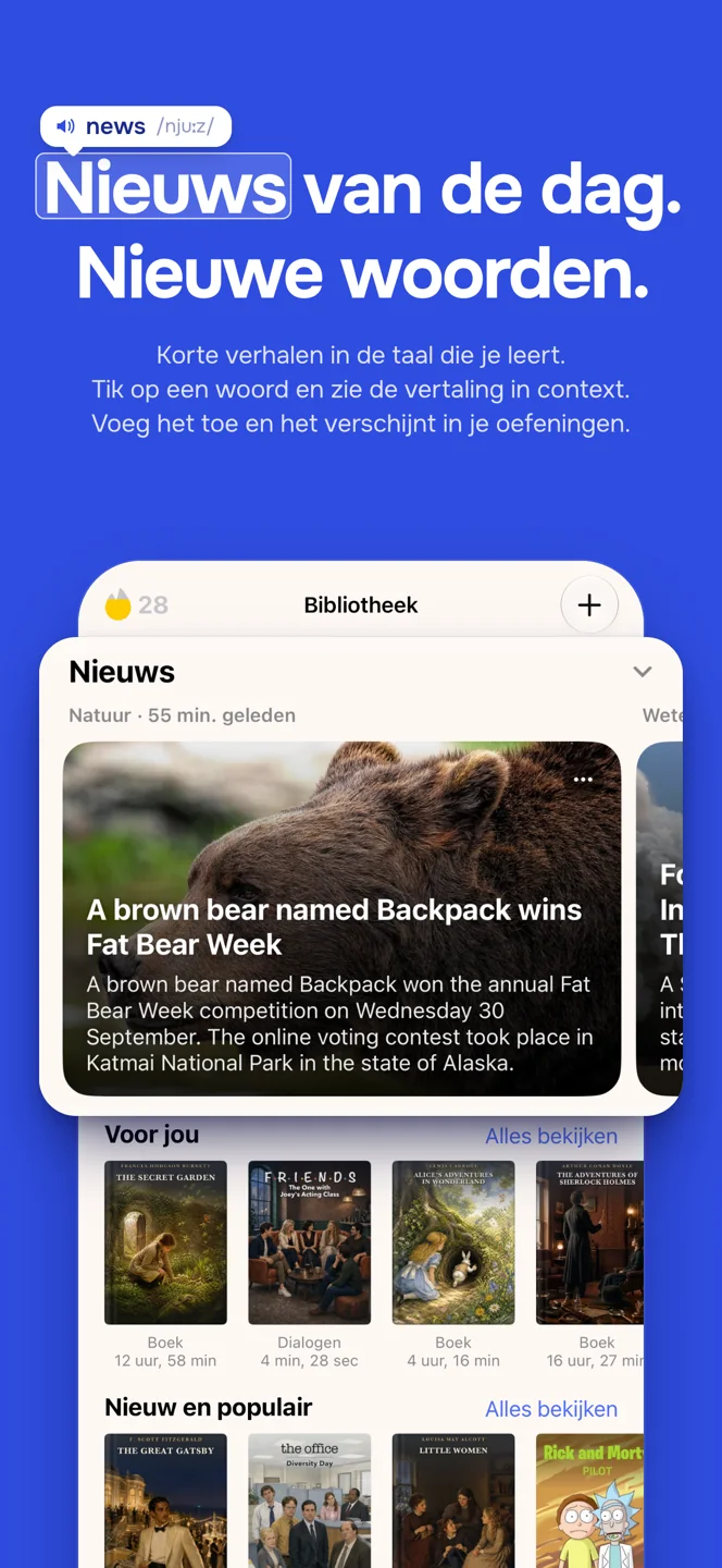 Nieuws voor het leren van talen