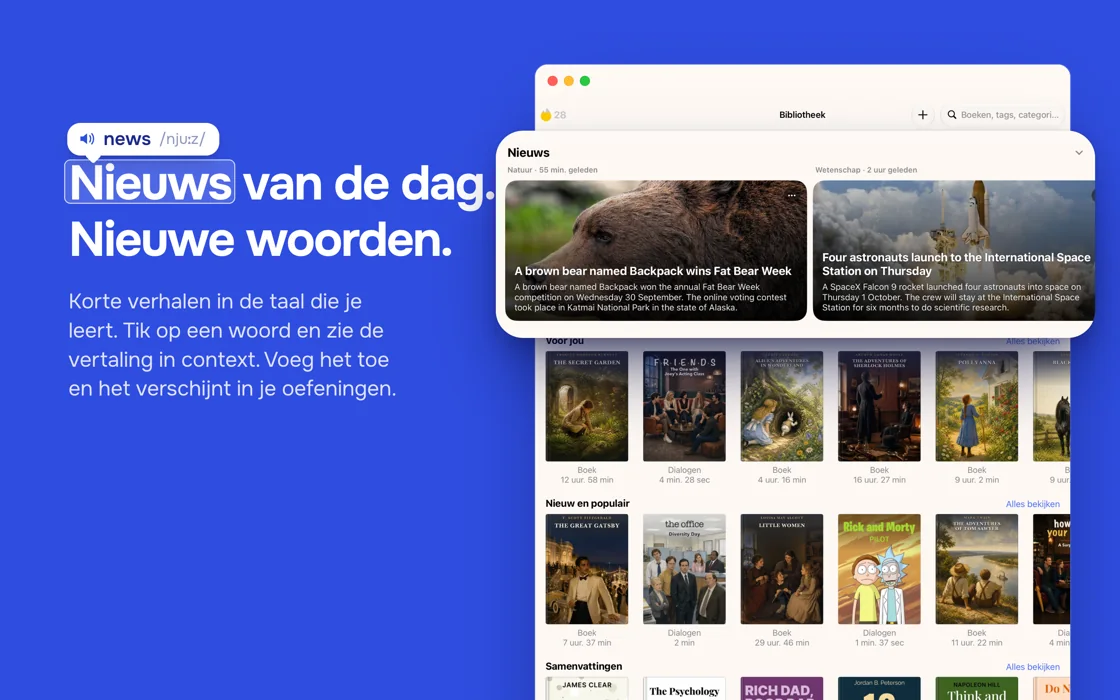Nieuws voor het leren van talen