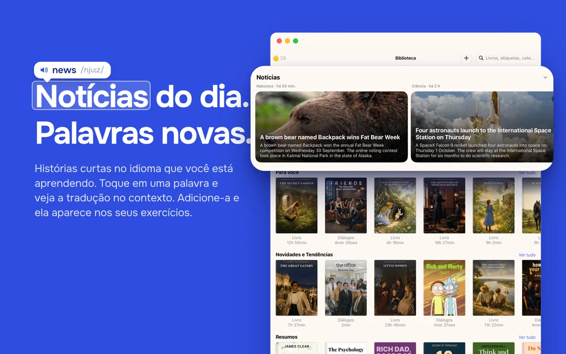 Notícias para aprender idiomas