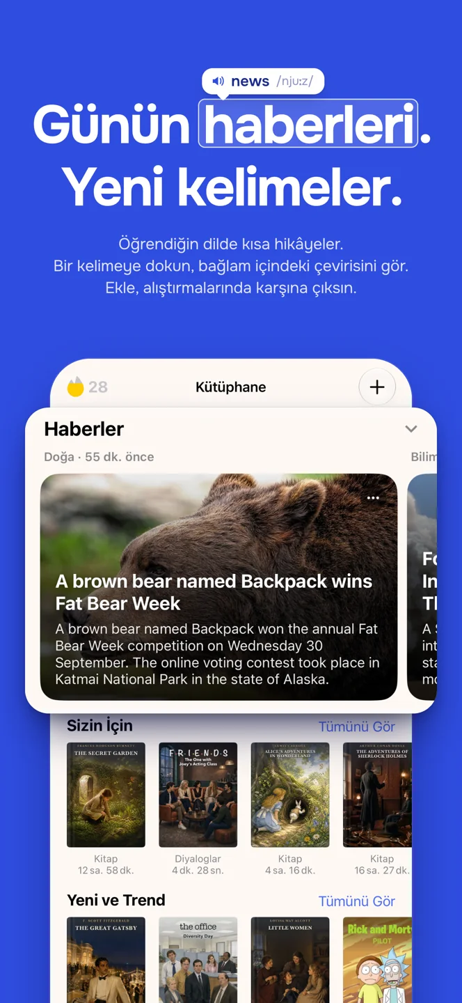 Dil öğrenimi için haberler