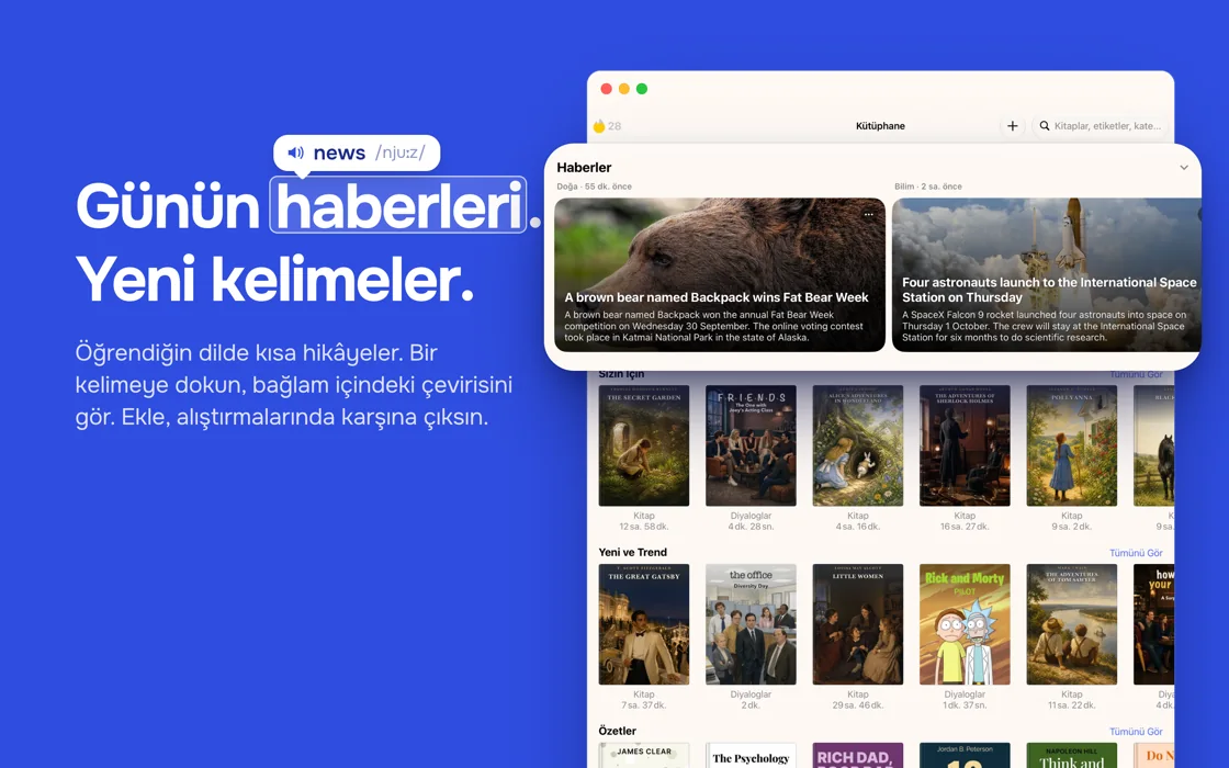 Dil öğrenimi için haberler
