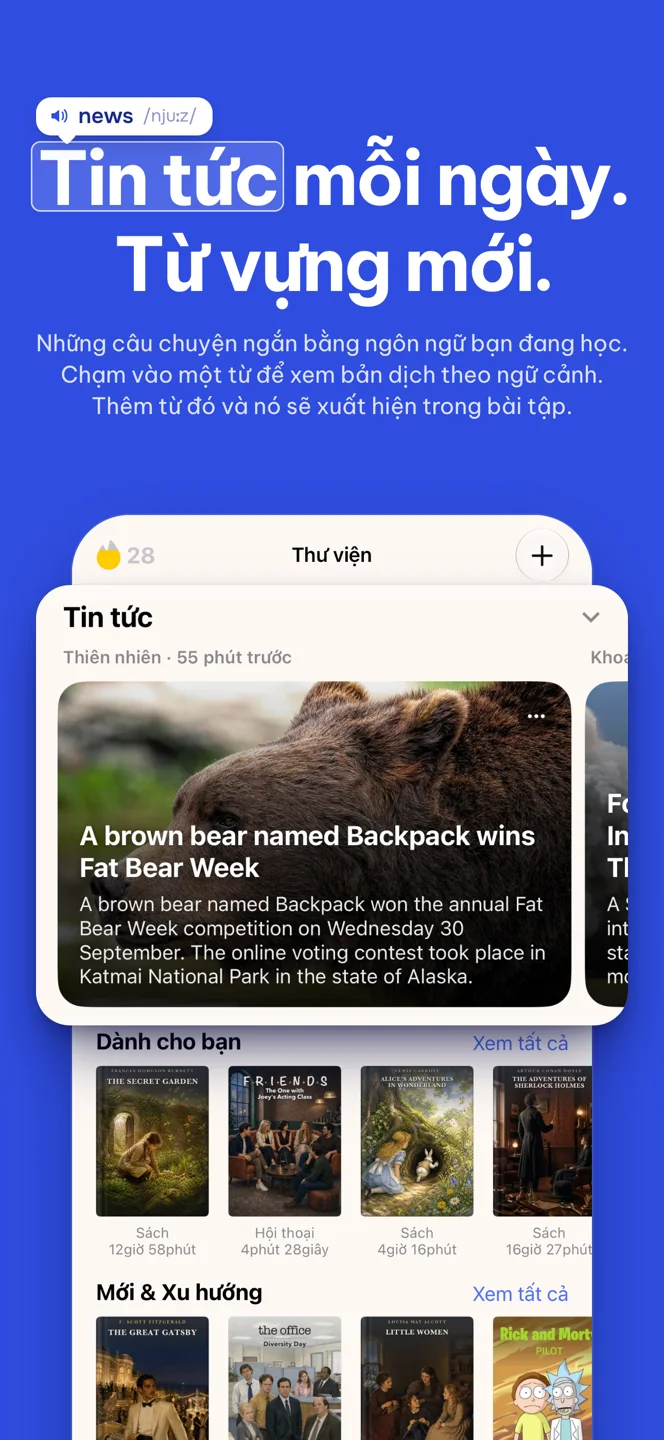 Tin tức để học ngôn ngữ